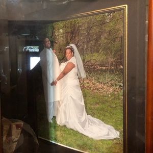 Wedding gown and slip